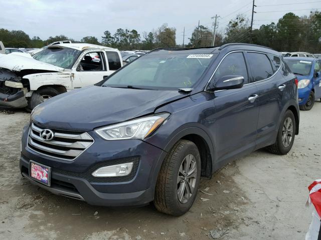 5XYZU3LB0FG276109 - 2015 HYUNDAI SANTA FE S BLUE photo 2