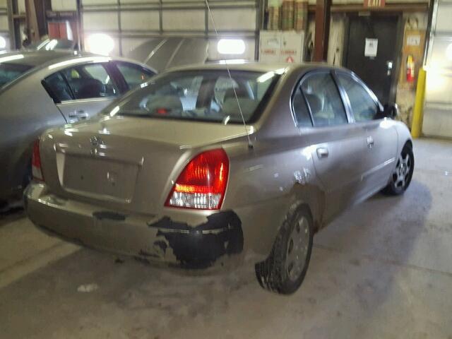 KMHDN45D62U440091 - 2002 HYUNDAI ELANTRA GL GOLD photo 4