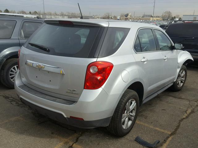 1GNFLEEK6FZ123189 - 2015 CHEVROLET EQUINOX LS SILVER photo 4