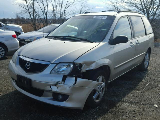 JM3LW28J620310507 - 2002 MAZDA MPV WAGON GOLD photo 2