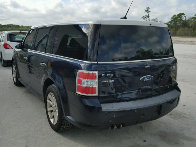 2FMEK62C09BA11212 - 2009 FORD FLEX SEL BLUE photo 3