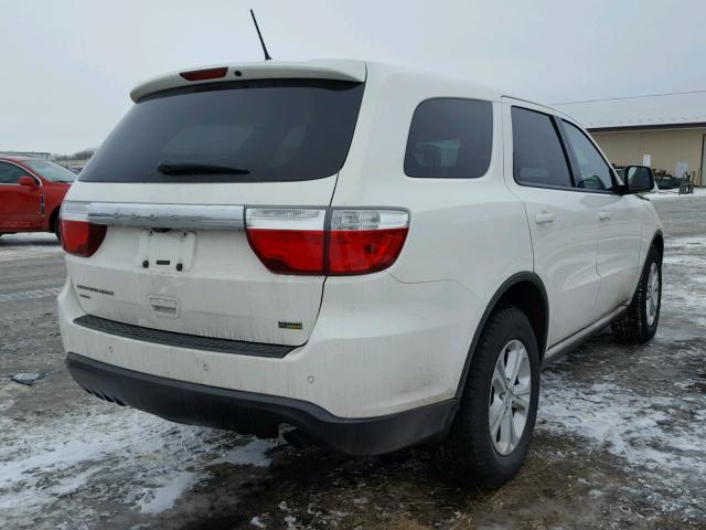 1D4RE2GG2BC746459 - 2011 DODGE DURANGO EX WHITE photo 4