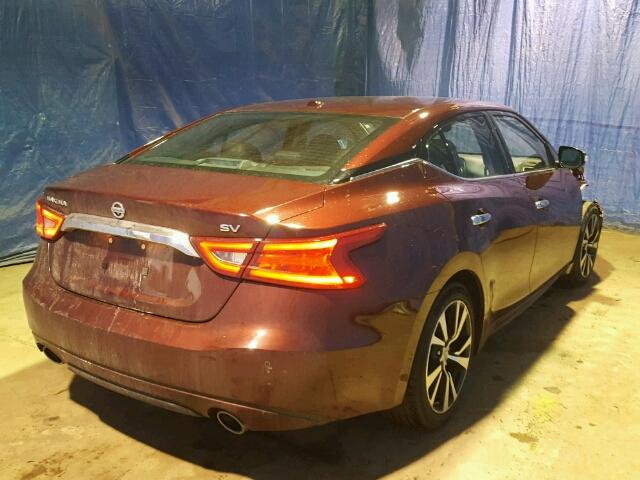 1N4AA6AP3HC402059 - 2017 NISSAN MAXIMA 3.5 MAROON photo 4