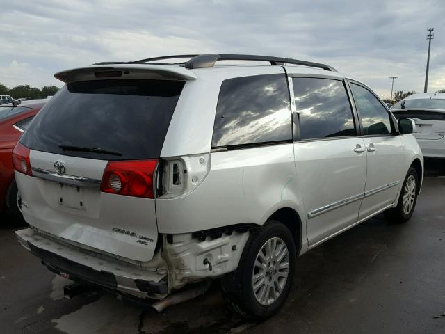 5TDBK22C18S019817 - 2008 TOYOTA SIENNA XLE WHITE photo 4