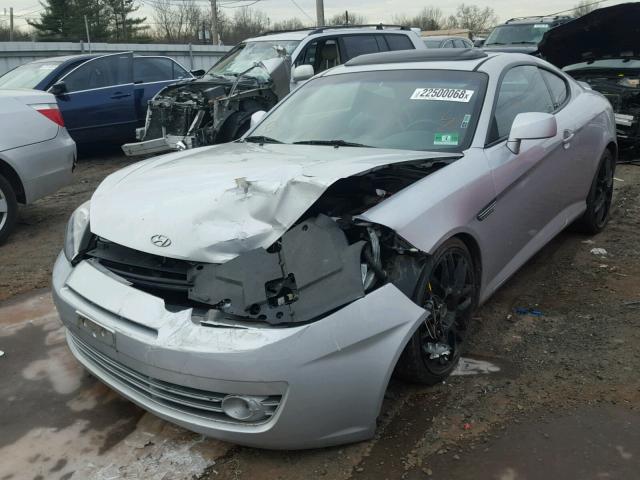 KMHHN66F47U252707 - 2007 HYUNDAI TIBURON GT SILVER photo 2