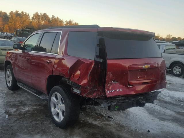 1GNSKBKC4FR516802 - 2015 CHEVROLET TAHOE K150 RED photo 3