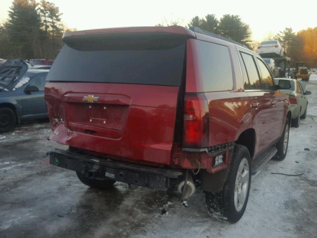 1GNSKBKC4FR516802 - 2015 CHEVROLET TAHOE K150 RED photo 4