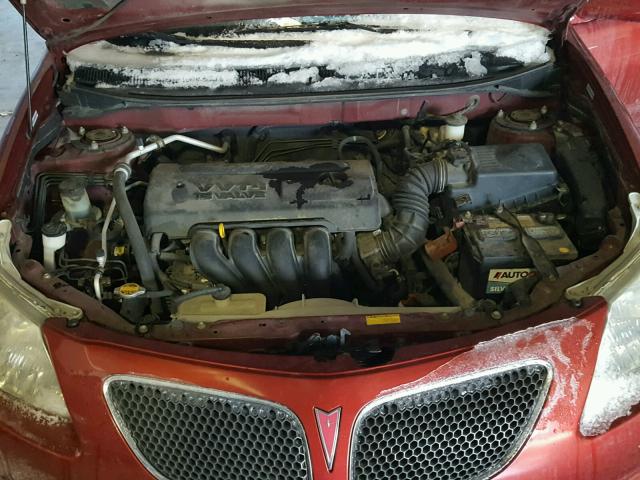 5Y2SL65806Z462760 - 2006 PONTIAC VIBE RED photo 7