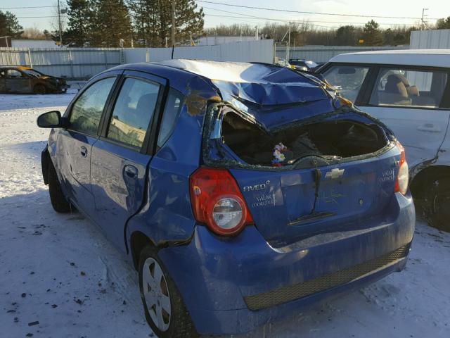 KL1TD6DE6AB097860 - 2010 CHEVROLET AVEO LS BLUE photo 3