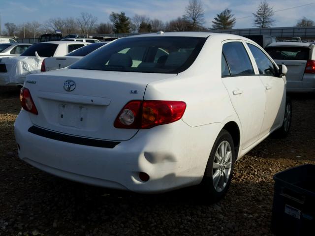 1NXBU40E49Z144328 - 2009 TOYOTA COROLLA BA WHITE photo 4