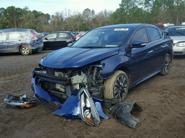 3N1AB7AP5HY254567 - 2017 NISSAN SENTRA S BLUE photo 2