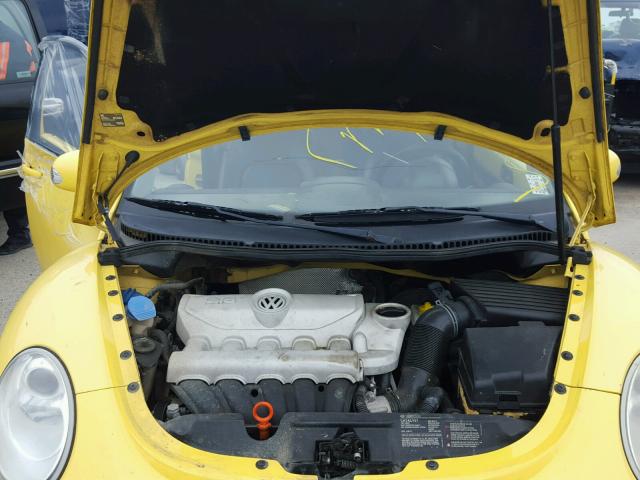 3VWPW31C78M501383 - 2008 VOLKSWAGEN NEW BEETLE YELLOW photo 7