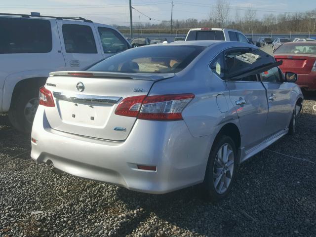 3N1AB7AP2EY220324 - 2014 NISSAN SENTRA S SILVER photo 4