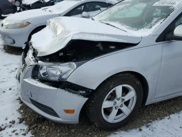 1G1PC5SB9D7123299 - 2013 CHEVROLET CRUZE LT SILVER photo 9