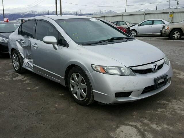 19XFA16579E050429 - 2009 HONDA CIVIC LX SILVER photo 1