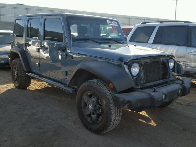 1C4BJWDG2EL118007 - 2014 JEEP WRANGLER U BLUE photo 1