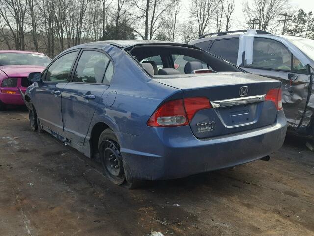 2HGFA1F56AH576853 - 2010 HONDA CIVIC LX BLUE photo 3