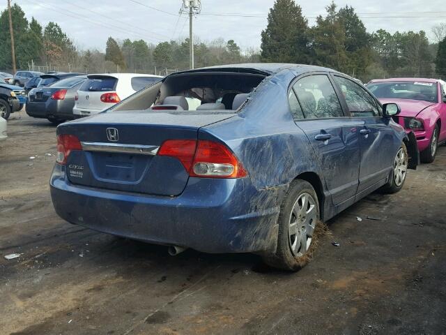 2HGFA1F56AH576853 - 2010 HONDA CIVIC LX BLUE photo 4