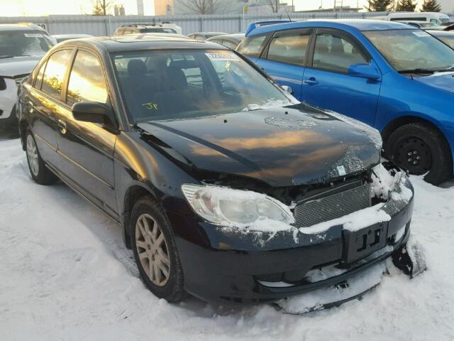 2HGES16685H041529 - 2005 HONDA CIVIC LX BLACK photo 1