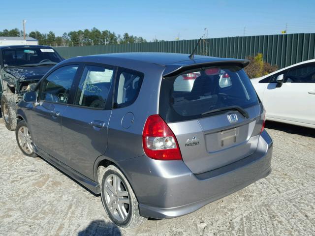 JHMGD38647S031777 - 2007 HONDA FIT S SILVER photo 3