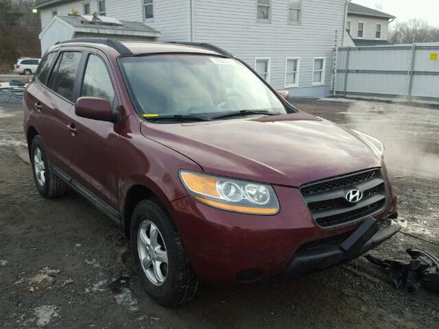 5NMSG13D38H146753 - 2008 HYUNDAI SANTA FE G MAROON photo 1