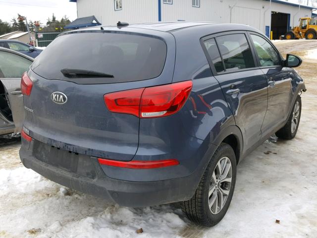 KNDPBCAC6F7771985 - 2015 KIA SPORTAGE L BLUE photo 4