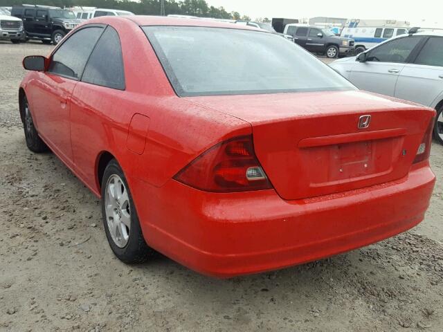 1HGEM22943L080151 - 2003 HONDA CIVIC EX RED photo 3