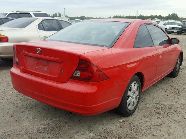 1HGEM22943L080151 - 2003 HONDA CIVIC EX RED photo 4