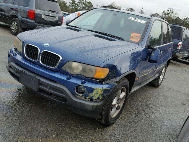 WBAFA53501LH79444 - 2001 BMW X5 3.0I BLUE photo 2