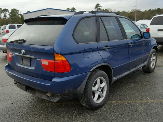 WBAFA53501LH79444 - 2001 BMW X5 3.0I BLUE photo 4