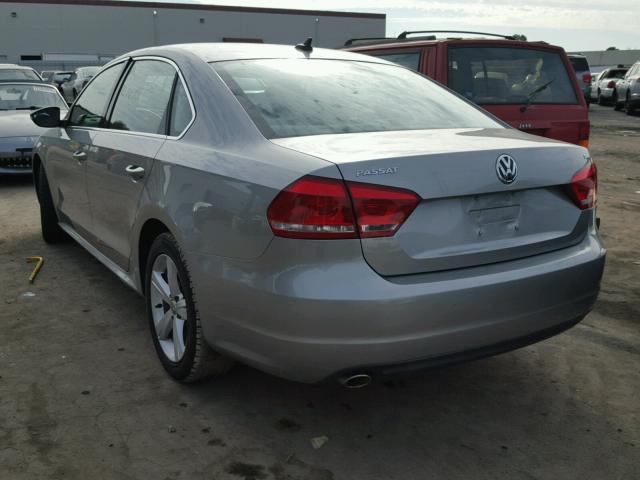 1VWBP7A39CC002643 - 2012 VOLKSWAGEN PASSAT SE SILVER photo 3