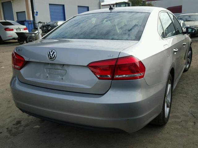 1VWBP7A39CC002643 - 2012 VOLKSWAGEN PASSAT SE SILVER photo 4