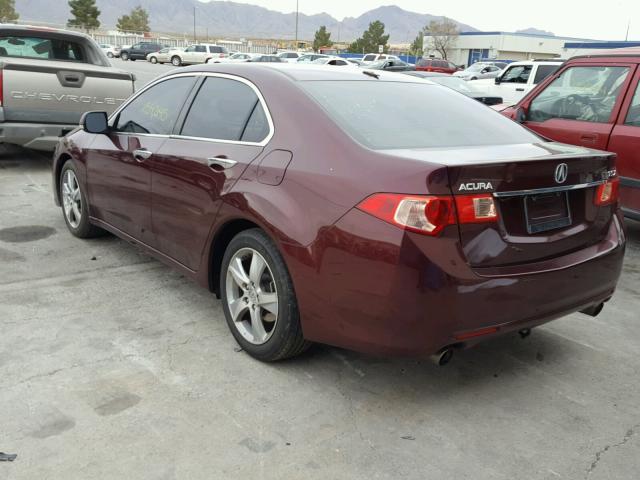JH4CU2F68CC015372 - 2012 ACURA TSX TECH BURGUNDY photo 3