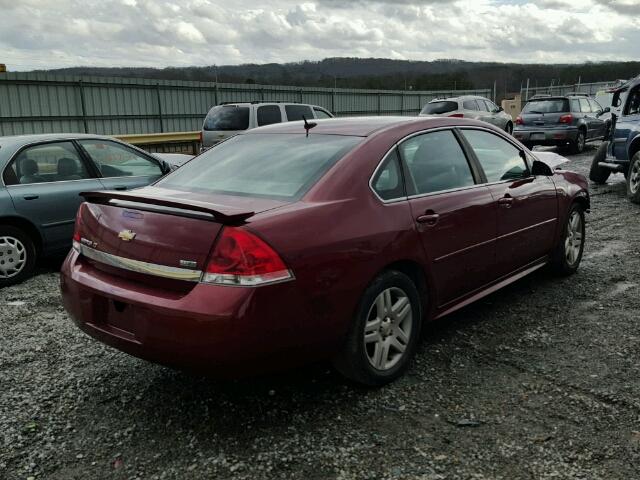 2G1WB5EK2B1154785 - 2011 CHEVROLET IMPALA LT BURGUNDY photo 4