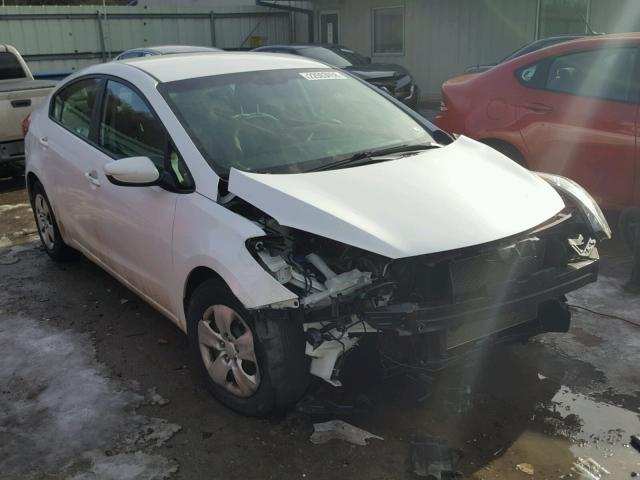 KNAFK4A6XE5056386 - 2014 KIA FORTE LX WHITE photo 1