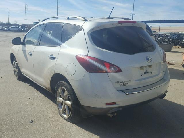 JN8AZ1MU3AW019111 - 2010 NISSAN MURANO S WHITE photo 3