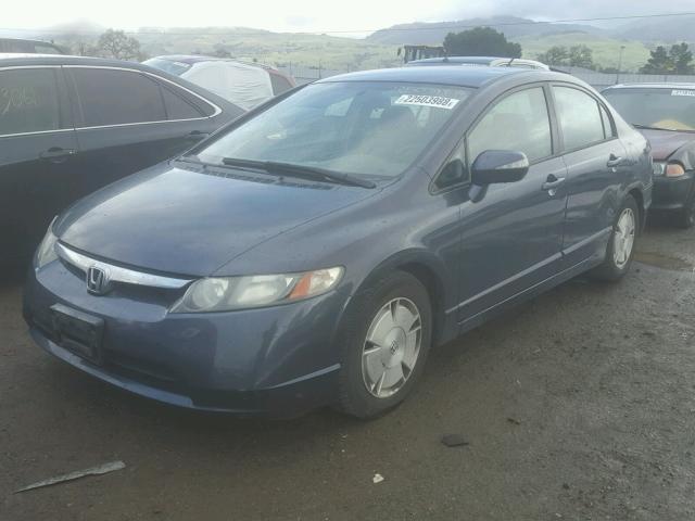 JHMFA36276S015544 - 2006 HONDA CIVIC HYBR GRAY photo 2