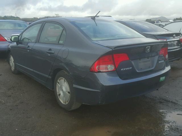 JHMFA36276S015544 - 2006 HONDA CIVIC HYBR GRAY photo 3