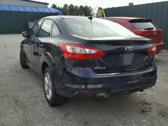 1FADP3F22DL342986 - 2013 FORD FOCUS SE BLACK photo 3