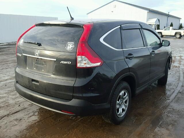 5J6RM4H32CL033645 - 2012 HONDA CR-V LX BLACK photo 4