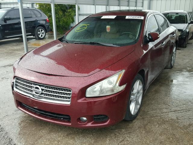 1N4AA51E99C862028 - 2009 NISSAN MAXIMA S BURGUNDY photo 2