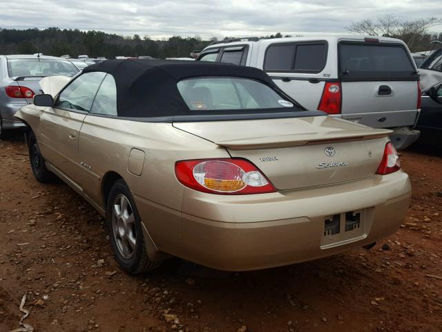 2T1FF28P03C608617 - 2003 TOYOTA CAMRY SOLA GOLD photo 3