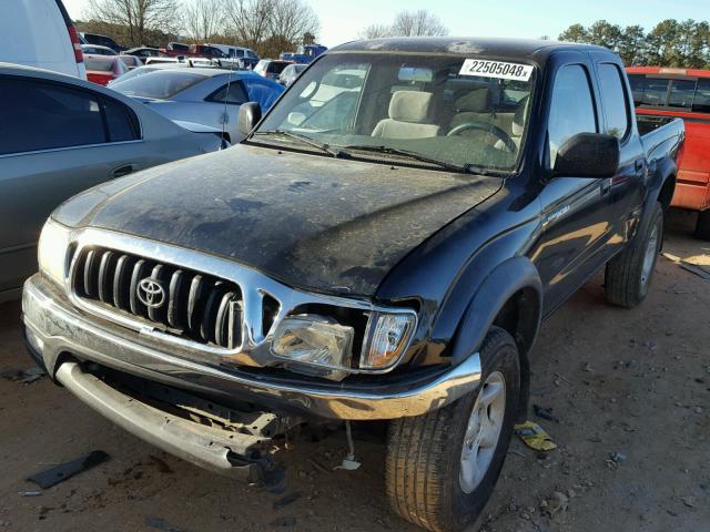 5TEGN92N63Z164841 - 2003 TOYOTA TACOMA DOU BLACK photo 2