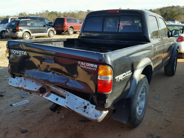 5TEGN92N63Z164841 - 2003 TOYOTA TACOMA DOU BLACK photo 4