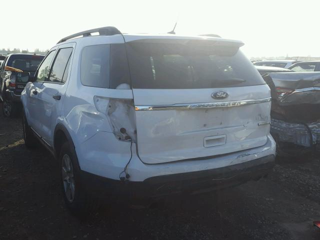 1FM5K7B9XDGB15296 - 2013 FORD EXPLORER WHITE photo 3