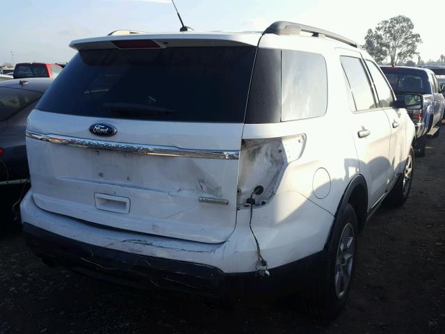 1FM5K7B9XDGB15296 - 2013 FORD EXPLORER WHITE photo 4