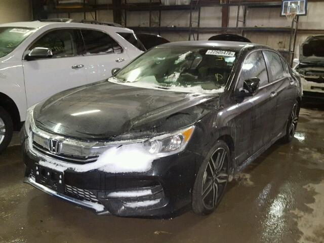 1HGCR2F52GA077685 - 2016 HONDA ACCORD SPO BLACK photo 2