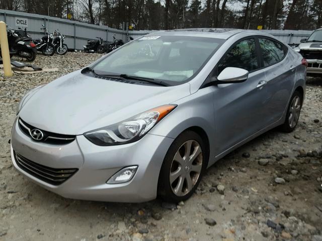 5NPDH4AE4BH017997 - 2011 HYUNDAI ELANTRA GL SILVER photo 2