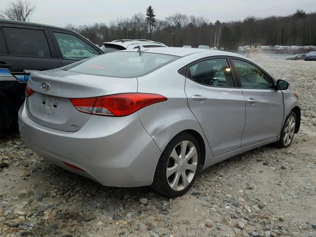 5NPDH4AE4BH017997 - 2011 HYUNDAI ELANTRA GL SILVER photo 4