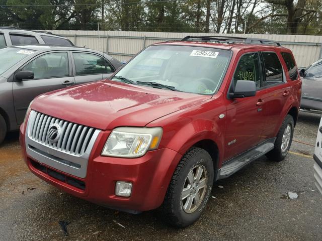 4M2CU81168KJ01223 - 2008 MERCURY MARINER RED photo 2